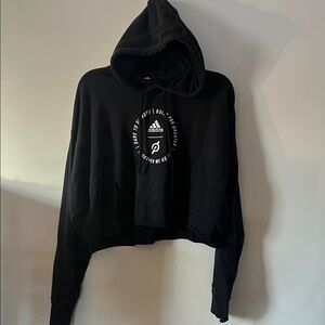 Adidas Peloton Cropped Black Hoodie